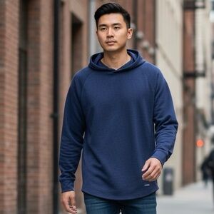 Motion Men’s LS Hoodie Pullover (Navy) NWT Medium